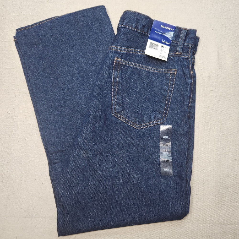 Mens Vintage Basic Editions Relaxed Fit Denim Jeans Kmart Brand Cotton 31x30 NWT